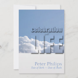 Friedlicher Himmel Moderne Feier zum Leben Einladu Einladung