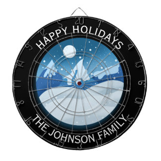 Friedlicher Landschaft Mit Frost Custom Dartscheibe