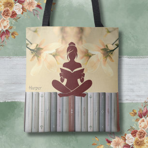 Friedlicher Leserbeutel für Buch Lover Gelb Tasche