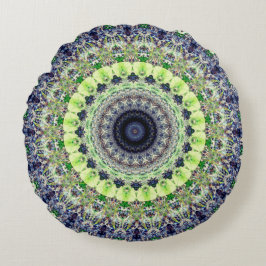 Friedlicher Mandala Rundes Kissen