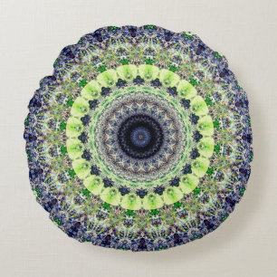 Friedlicher Mandala Rundes Kissen