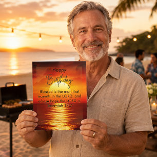 Friedlicher Ozean-Schrift-Vater-Geburtstag Karte
