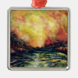 Friedlicher Pfad Ornament Aus Metall