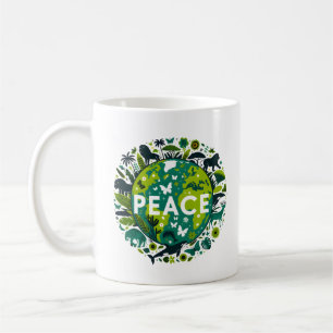 Friedlicher Planet - Rett der Umwelt Kaffeetasse