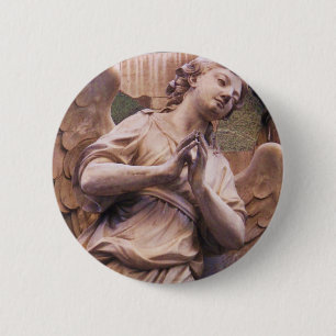 Friedlicher Renaissance-Engel Button