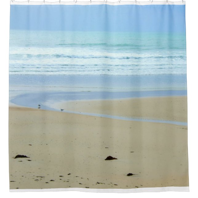 Friedlicher Sandy-Strand Duschvorhang (Vorderseite)