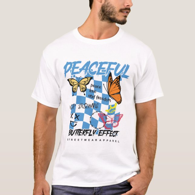 Friedlicher Schmetterlingseffekt T - Shirt - Ruhe  (Vorderseite)
