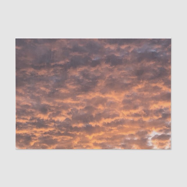 Friedlicher Sonnenuntergang in der Wolkendecke Abe Seidenpapier (Vorderseite)