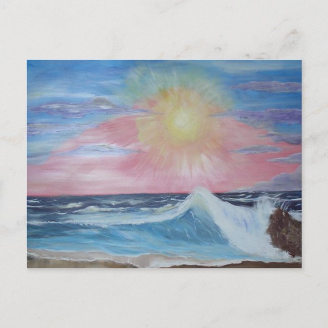 Friedlicher Sonnenuntergang Postkarte (Vorderseite)