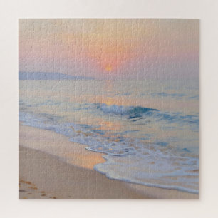 Friedlicher Sonnenuntergang Strand Ozean Leuchten