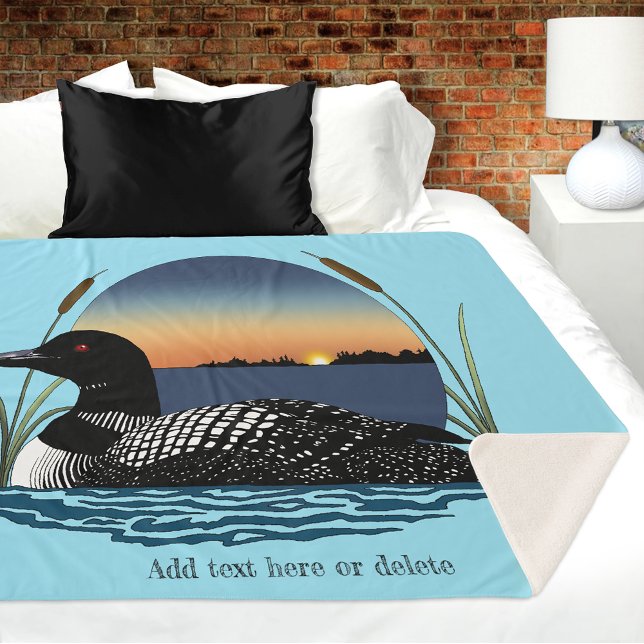 Friedlicher Sterntaucher Sonnenuntergang Blau Wild Sherpadecke (Von Creator hochgeladen)