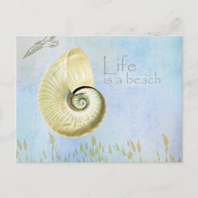 Friedlicher Strand II Postkarte (Vorderseite)