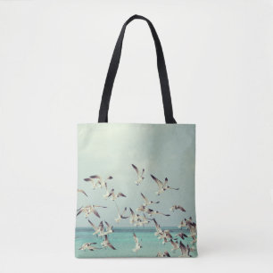 Friedlicher Strand Vogelgezwitscher Tasche