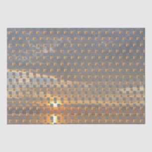 Friedlicher Strandhimmel - Sonnenaufgang - Kollage Seidenpapier