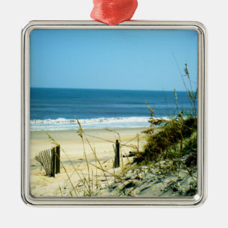 Friedlicher Tag am Strand Silbernes Ornament