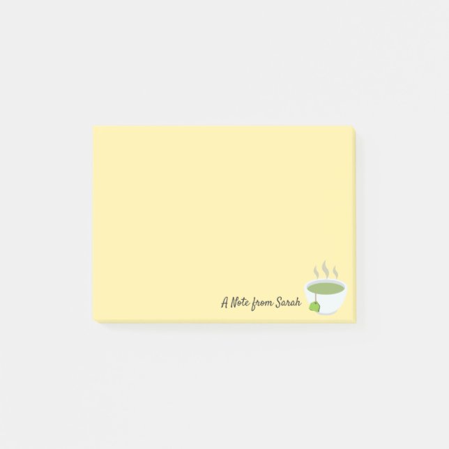 Friedlicher Teecup Post-it Klebezettel (Vorderseite)
