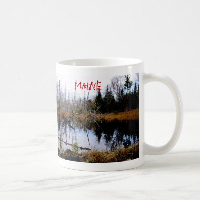 Friedlicher Teich in Maine Kaffeetasse (Rechts)