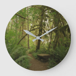 Friedlicher Wald im Nationalpark North Cascades Große Wanduhr