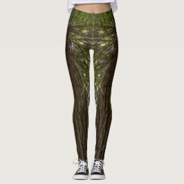 Friedlicher Wald mit goldenem Licht Foto Legging Leggings