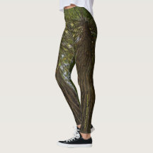 Friedlicher Wald mit goldenem Licht Foto Legging