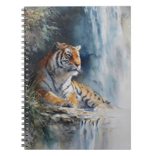 Friedlicher Wasserfall Tiger Lounge Notizblock