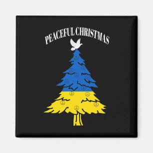 Friedlicher Weihnachtsbaum Frieden Ukraine Magnet