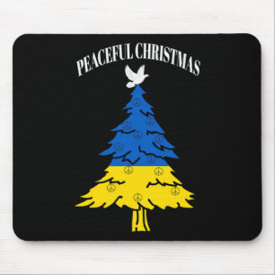 Friedlicher Weihnachtsbaum Frieden Ukraine  Mousepad