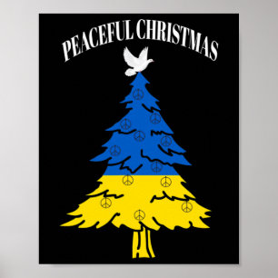 Friedlicher Weihnachtsbaum Frieden Ukraine  Poster