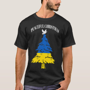 Friedlicher Weihnachtsbaum Frieden Ukraine T-Shirt