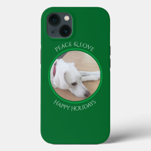 Friedlicher White Dog Red Collar Weihnachtsgeschen Case-Mate iPhone Hülle