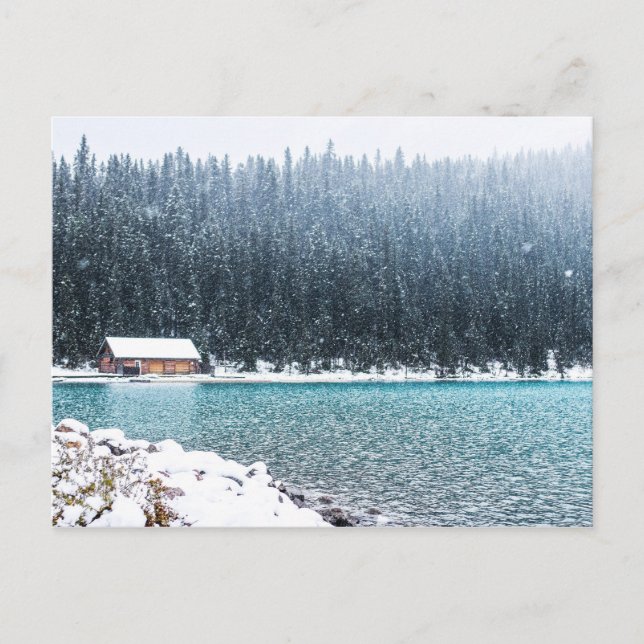 Friedlicher Winter (Louise-See) Postkarte (Vorderseite)
