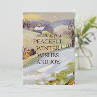 Friedlicher Winter - Weihnachtsard Feiertagskarte