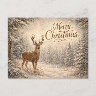Friedlicher Winterhirsch Frohe Weihnachten