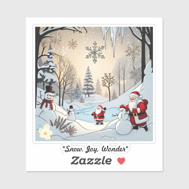 "Friedlicher Winterschlummer" Aufkleber (Blatt)