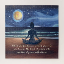 Friedlicher Yoga Meditation Mondlicht Himmelsangeb