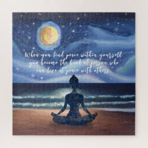 Friedlicher Yoga Meditation Mondlicht Himmelsangeb