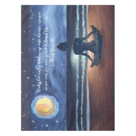Friedlicher Yoga Meditation Mondlicht Himmelsangeb Tischdecke