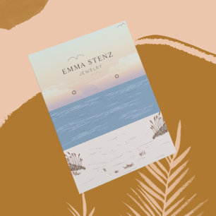 Friedliches Beach-Theme Earring-Display-Karte