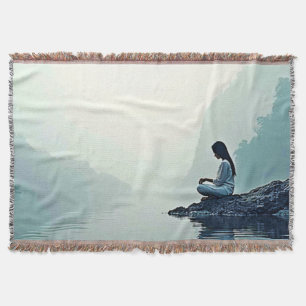 Friedliches Design der wasserseitigen Meditation Decke