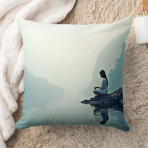 Friedliches Design der wasserseitigen Meditation Kissen