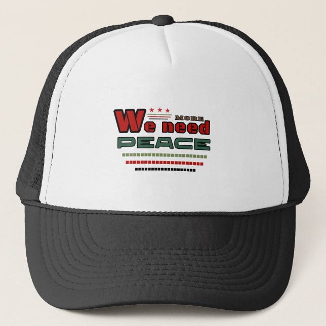 Friedliches Design Truckerkappe (Vorderseite)