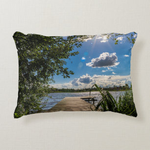Friedliches Dock View Lumbar Kissen Design