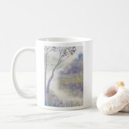 Friedliches Gloom Wasserfarbenwelt Landschaft Kaffeetasse