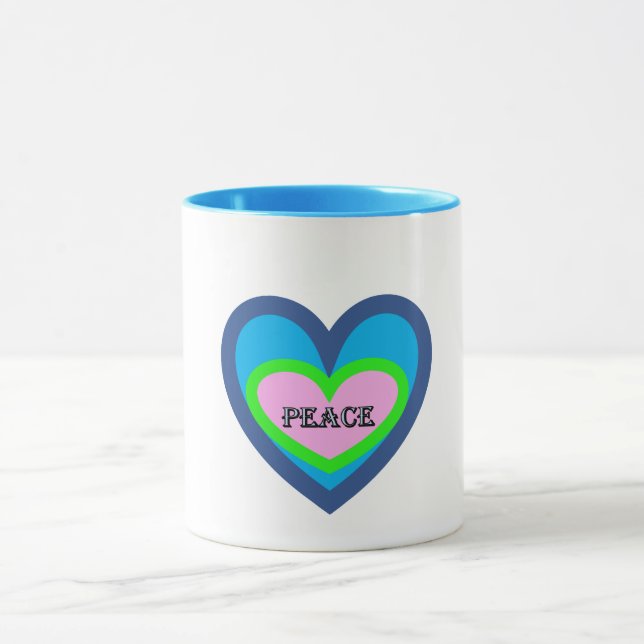 Friedliches Herz Tasse (Zentrum)