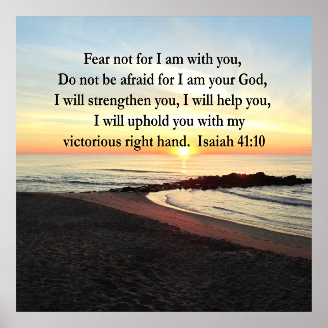 FRIEDLICHES ISAIAH 41:10 SONNENRISE-FOTO POSTER (Vorne)