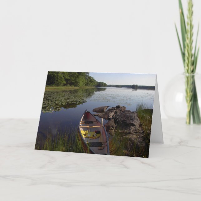 Friedliches Kanu Notecard Karte (Vorderseite)