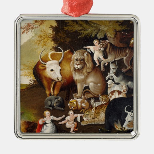 Friedliches Königreich, c.1834 (Öl auf Leinwand) Silbernes Ornament (Vorne)