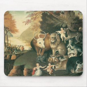 Friedliches Königreich von Edward Hicks – Vintage- Mousepad