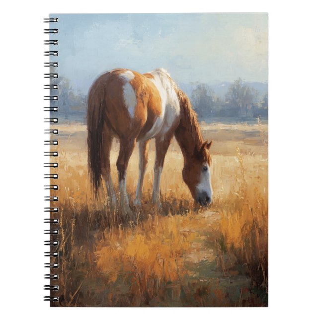 Friedliches PferdeNotebook Notizblock (Vorderseite)