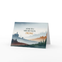 Friedliches Weihnachtsdorf-Weihnachtskarte